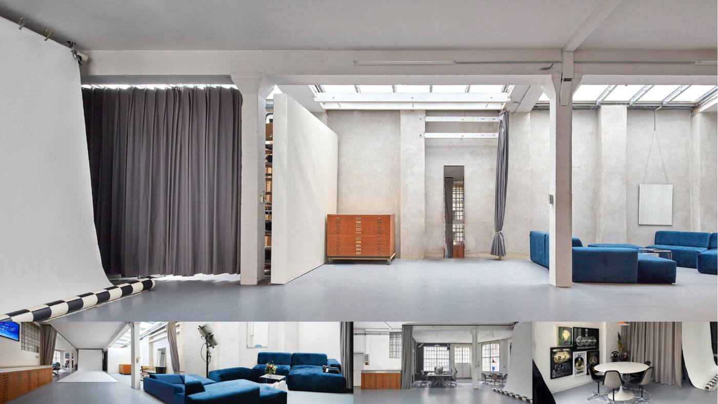TWINS Studio Stuttgart-Süd: 150 m² shooting studio with cyclorama, blackout curtains and skylights